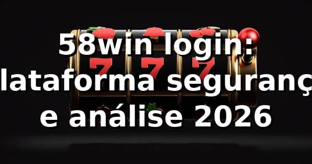 58win login: plataforma, segurança e análise 2026
